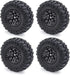 RCHUBAM 4PCS 1.0" Crawler Tires, Micro Rubber Tires for 1/18 TRX4M Axial 1/24 SCX24 Deadbolt Bronco RC Crawler Car