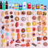 80 Pieces Mini Food Drinks Bottle Toys for Dollhouse Kitchen Accessories Mini Play Resin Food Toys