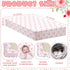 2 Pack Set 52'' 28" Peryiter Crib Sheets for Girls Boys Coquette Bed Sheet Fitted x for Standard Crib Mattress