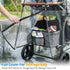W4 Clear Stroller Rain Cover for Trolley Cart, Rain Cover for Wagon Stroller with Mosquito Net, Big Size Suitable
