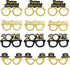 obmwang 24 Pieces Happy New Year Eyeglasses, Fancy Party Glasses for 2025 New Year's Eve Party Favors
