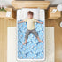 siphylline 52" 34" Cartoon Cute Sea Animal Blue Extra Large Resuable Changing Pad Covers Waterproof Washable Crib Pee