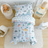 Joyreap 4 Set, Piece Toddler Bedding Cute Dinosaur on Light Blue, Ultra Soft Microfiber Toddler Comforter for Kids Boys