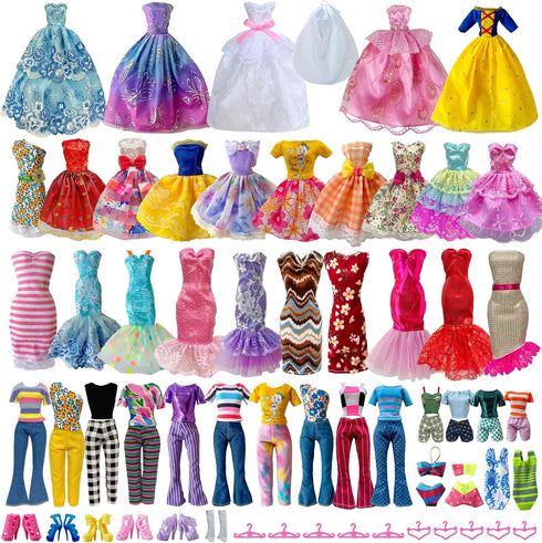 MEZHIFA 35 Pieces Doll Clothes and Accessories for 11.5 Inch Girl Dolls, Random