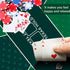 nuveti 63 x 31 Foldable Texas Poker Card Tabletop Layout - Portable Anti-Slip Rubber Mat for 8-10 Players