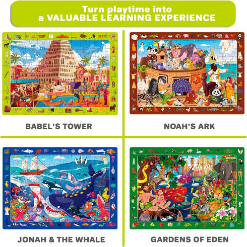 60 5-8 Set 4 4-6-10 5-7 QUOKKA Piece Kids Puzzles Ages - of Bible Jigsaw Puzzles for Kids Year Old - Tower of Babel