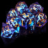AUSTOR 7 Pieces Blue Flame Dragon Resin Dice Set - DND Dice for Role Playing Dungeons and Dragons with Case