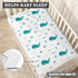 Winpema 28"x52" Blue Whale Anemons Fishes Seaweeds Waves Fitted Crib Sheet Blue Whale Baby Crib Sheet Fit Standard Crib