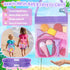 REZUCREY Set, Set 3-10 Collapsible Beach Toys for Toddlers, Sand Bucket and Shovels Ice Cream Tea Travel Sand Toys