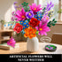 Set 21 1054PCS, 12+ CUBIMANA Flowers Bouquet Building with LED Light, Flower Botanical Collection Block Toy, Rose Home