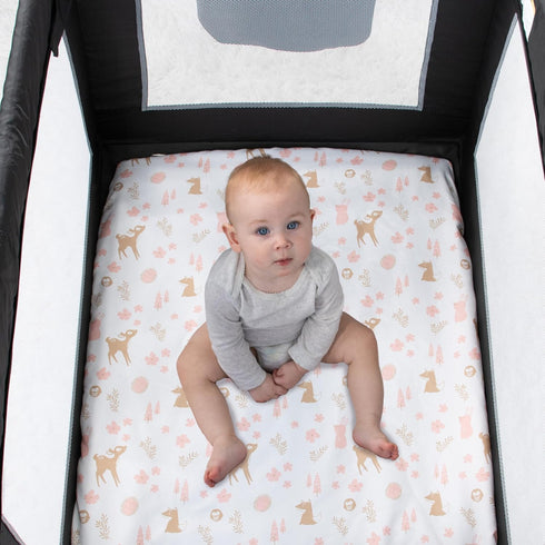 3-Pack Pack Pack The Peanutshell Fitted Playard Sheets - Soft & Breathable Baby Girl Mini Crib Sheets, N Play Mattress