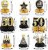 9 Pieces 50th Birthday Decoration, Cheers to 50 Years Honeycomb Table Topper for Men and Women