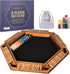1-6 24 BIVOMON Players Shut The Box Dice Game, Wooden Board Table Math Game for Kids Adult with Dice, Close The Box