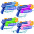 WOLKEK 4 Pack 400CC Swimming Summer Water Guns for Kids Adults, Long Range High Capacity Squirt Guns Toy, Pool Toys