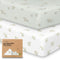 Pack and Play Sheets Fitted - 2-Pack Mini Crib Sheets for Pack