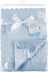 Cozy Powder Blue Plush Mink Baby Blanket - & Soft