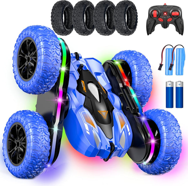 Wedopro RC Car for Boy Ages 6-12: 2 Batteries 360 Stunt Rotating