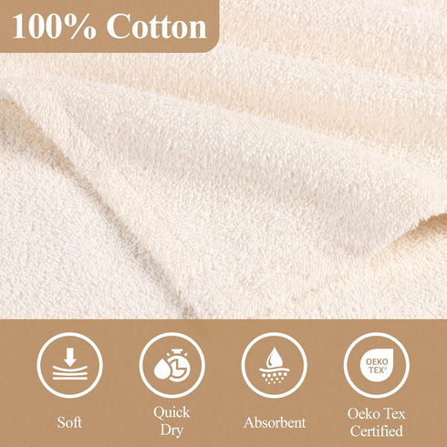 Superior Kids Cotton Terry Poncho, Soft, Absorbent Bath Towel with Hood, Bathroom Accessories, Long, Plush Bathrobes