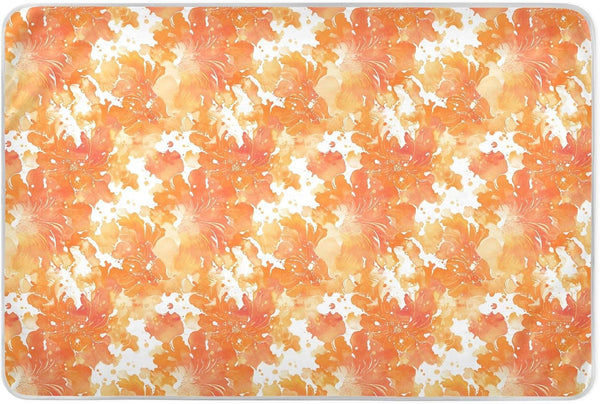 siphylline Orange Tie Dye Flowers Extra Large Resuable Changing Pad Covers Soft Absorbent