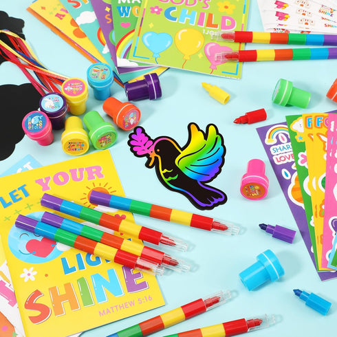 Set Stuffers12set BenLouis Bible Party Favors Christian Inspirational Verses Coloring Gift Prizes Bulk for Kids