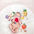 OR OR TU Baby Toys for 3 6 9 12 Months, Hanging Fruit Rattles, Infant Newborn Stroller Mobile Toys, Plush Wind Chime