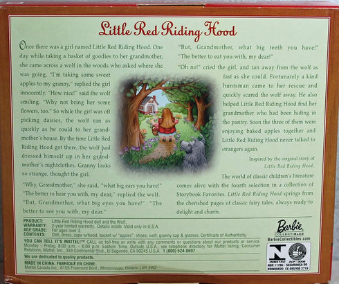 Kelly Doll as Little Red Riding Hood with Wolf