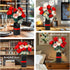Panigkids Set Set Roses Flower Bouquet Building Kit, Artificial Roses Flower Bouquet Building with Vase, DIY Artificial