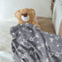 30 40 Inch, BORITAR Baby Blanket Super Soft Minky with Double Layer Dotted Backing, Little Grey Arrows Printed x