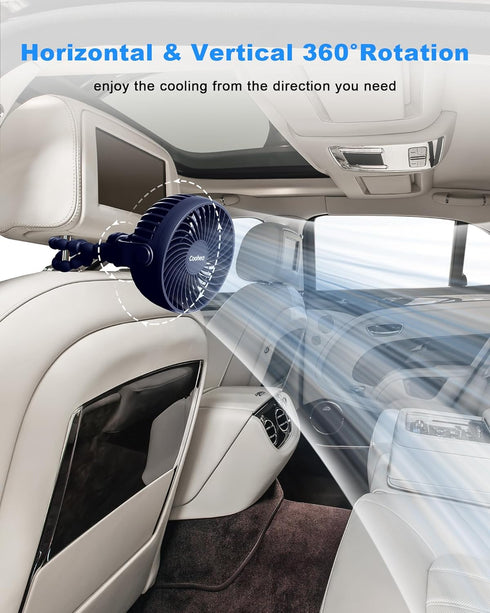 Stroller Fan USB Rechargeable, Portable Battery Operated Cooling Fan with Flexible Tripod Clip for Baby Stroller
