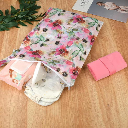 bag,2 Pack Mess-Proof Waterproof Wet Dry Reusable,Wet Bags for Swimsuits & Baby Clothes,Leakproof Wet bag for Travel