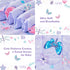 lasoftan Set 4 Sets, Set Set Butterfly Toddler Bedding for Girls, Piece Bed-in-a-Bag Toddler Comforter Super Soft