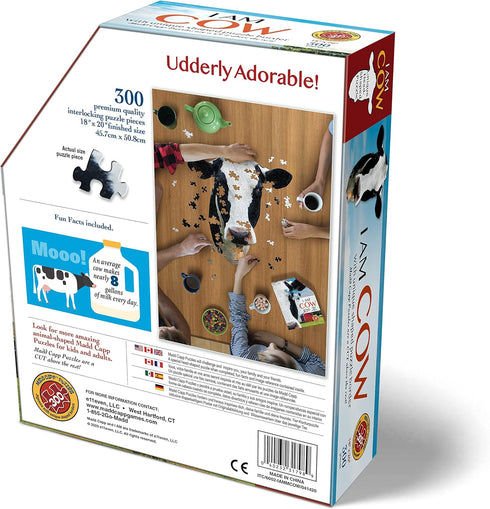 Madd Capp Puzzles - I AM Cow - 300 Pieces Animal Shaped Jigsaw Puzzle