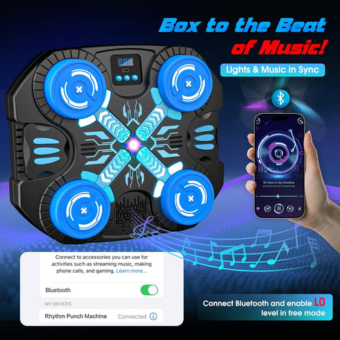 Toy-3 14 4 5 6 7 8 9 10 Boxing Machine with Music for Kids Sports Game Modes & Levels, Year Old Boy Girl Toys Birthday