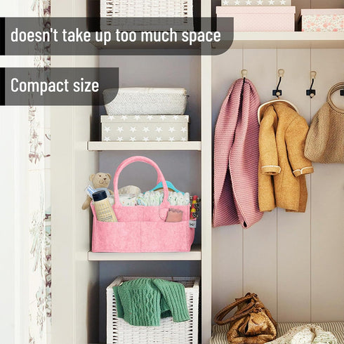 Mr. Pen Baby Diaper Caddy Organizer, Portable Pink Baby Organizer for Changing Table, Nursery, Car