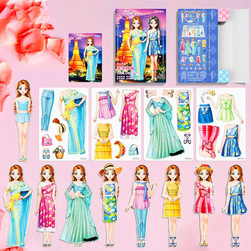 Daniel Axel Magnetic Dress Up Paper Doll,Magnet Princess Dress Up Dolls for Girls Ages