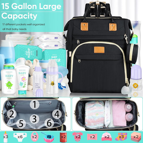 Backpack,Baby ZRSUN Baby Diaper Bag Shower Gifts, Multifunctional Travel Diaper Bag, Gifts for Mom with Portable Diaper