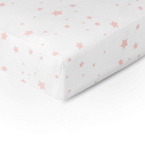 (2-Pack) 100% 100% Newton Baby Organic Fitted Crib Sheets - Breathable and Ultra-Soft, Organic Muslin Cotton, Stardust
