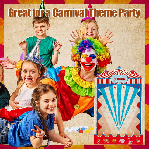 Fulmoon Disk Drop Game with 8 Disks, Circus Carnival Family Board Game for Birthday Party Activities