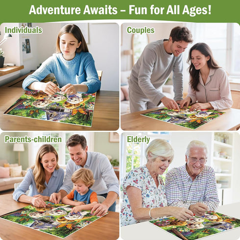 Nitktaia 300 8-10 10-12,Cute 20.5*15in Piece Puzzles for Adults, Garden Dog Jigsaw Puzzle for Children Elderly, Large