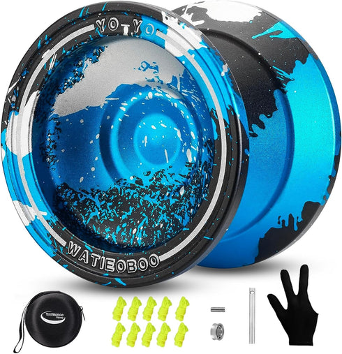 WATIEOBOO Responsive & Unresponsive Yoyo, Kids 8-12 & Adults Pro Metal Trick Yo-yo with Bearing Kit and Case