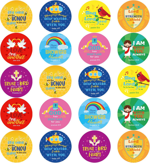 600 Pcs Christian Stickers for Kids, Bible Verse Faith Jesus Stickers for Toddler Art Crafts Supplies