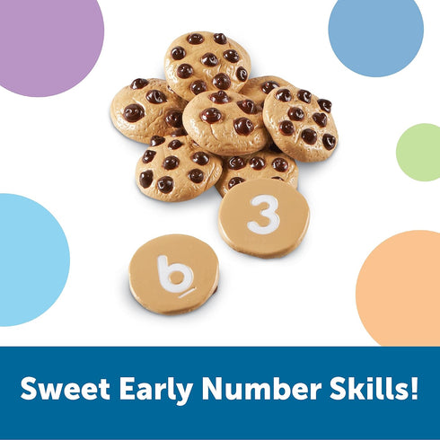 Counting Learning Resources Smart Cookies - Chocolate Chip Play Food, Preschool Activities, Toddler Sensory Toy, Play