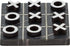 Deco 79 Marble Tic Tac Toe Game Set - 6" x 6" x 1" with Silver Inlay
