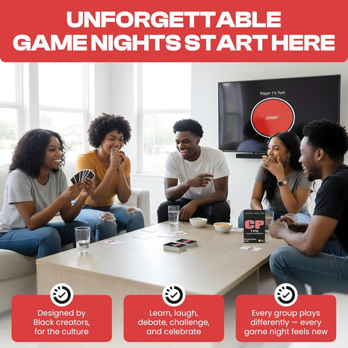 CP TIME Game: A Party Game for US - for The Culture. Beat The *New* More Unpredictable Timer Companion app!, Black