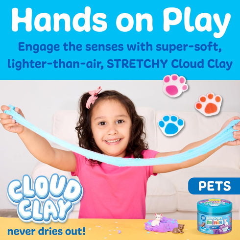 3+) Creativity for Kids Sensory Minis Pets Kit | Cloud Clay Sensory Toy for Kids | Spring Crafts | Mess-Free
