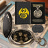 Mini DND Dice Set Steampunk Hollow Bard Pocket Watch Shell Case, 7pcs Tiny Polyhedral Metal Dice