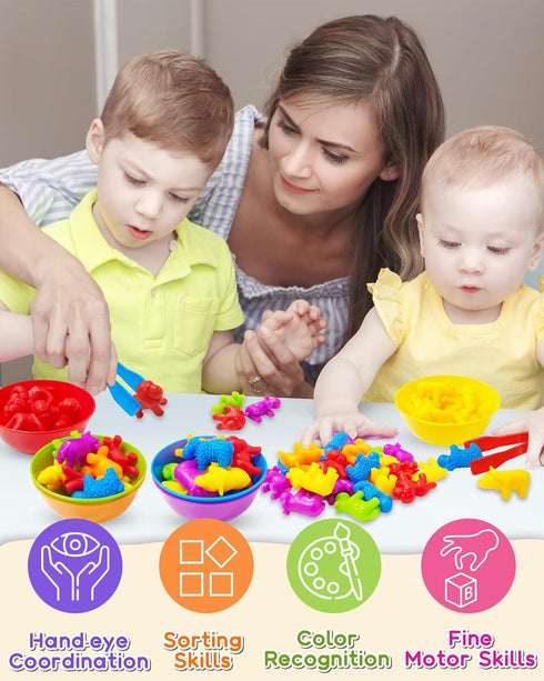 Counting Animal Montessori Toys for 3-5 Years Old Boys Girls, Toddler Preschool Learning Activities Toys for Ages 2-4,