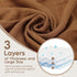 6-Pack (27" 27") 3-Layer Maliton Muslin Swaddle Blankets for Newborn, Breathable Receiving Blanket x Soft Baby Blankets