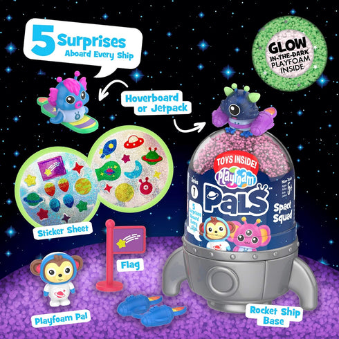 Educational Insights Playfoam Pals Space Squad Party Pack of 8, Sensory Fun for Ages 3+