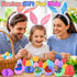 24 Pack 2.7inch Kiss Monkey Prefilled Easter Eggs with Toys, Easter Eggs Filled with Dinosaur Pop Toys, Easter Basket